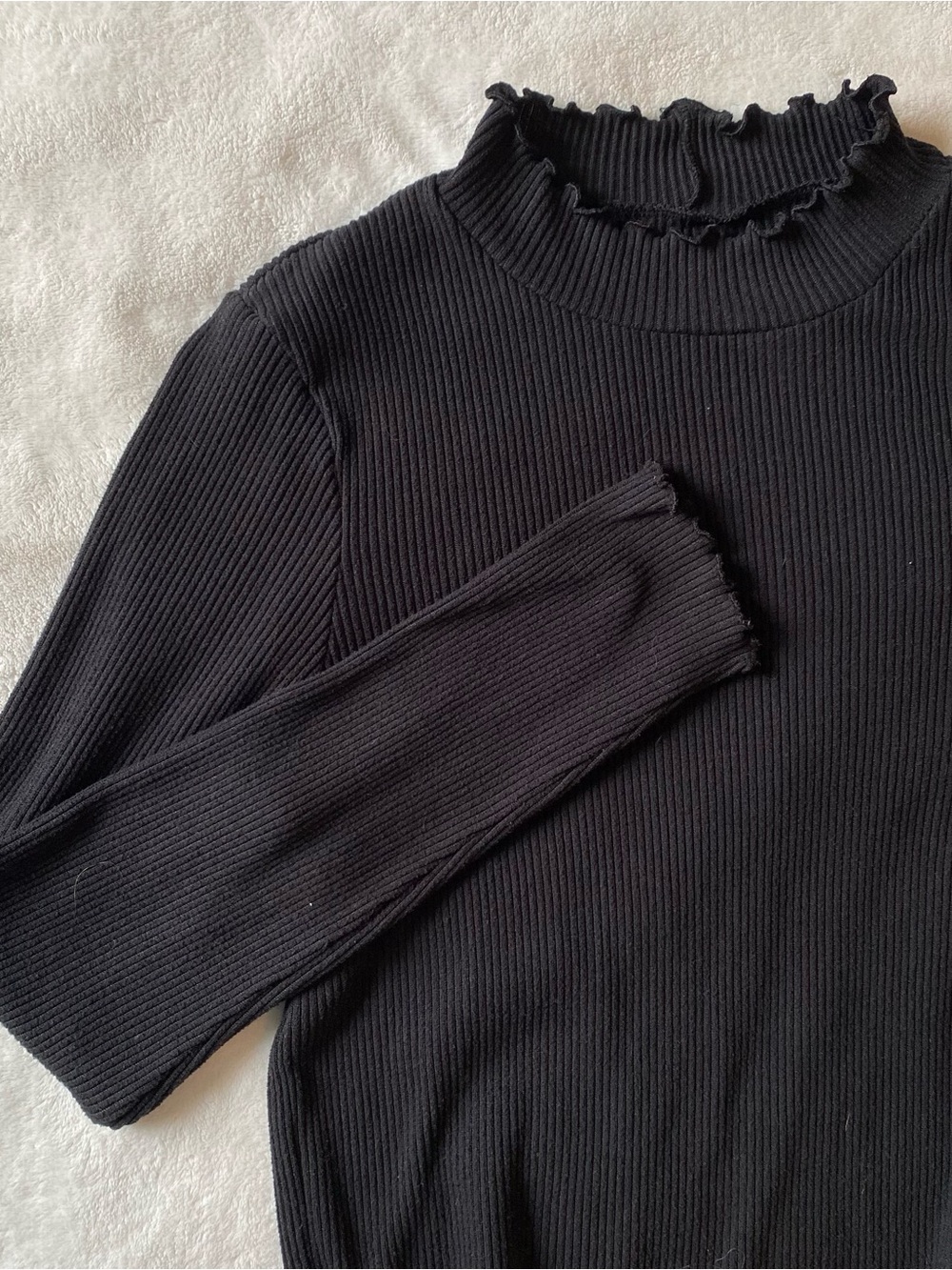 Aerie Mock Neck Ruffle Top